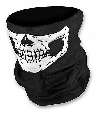 Bandanna Tube De Cou Px Skull Blanc Cagoule Cou-cou