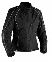 Damen Schwarz Textil Jacke Textil Motorrad Jacke Mcv