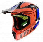 Casque Cross Falcon Warrior C4 Gloss Pearl Orange Fluor