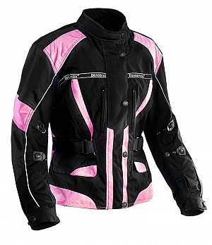 Veste Tout Temps Femme Noir/rose Textile Mc Veste Mcv