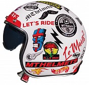 Mt Le Mans 2 Sv Anarchy A0 Glanz Perlweiss Jet Helm