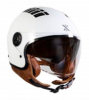 Shox Jetstream Solid Open Face Ece R22.06 Gloss White Jet Mc Helm