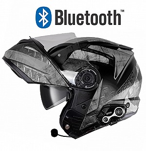 Grau Bluetooth Matt Xszm 908 S8x Bluetooth 5.0 Motorradhelm