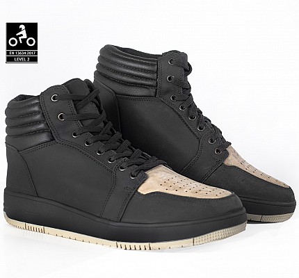 Bottines De Moto Black Street Air Noires/grises Ce Mc Sneakers