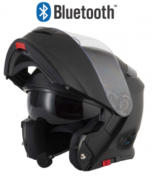 Blinc V5 Bluetooth Matt Schwarz Stereo Motorradhelm