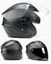 Bno Jet 1 Ece22.06 Black Matt Solvisir Jet Motorradhelm