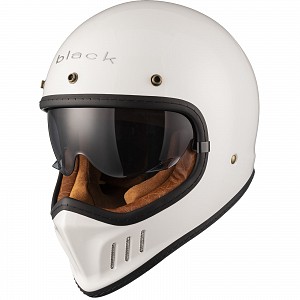 Casque De Moto 1003 Noir Royale Solid Retro Gloss White