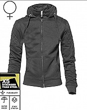 Lady Classic Ce 17092:2020 Hoodie Grau Motorrad-hoodie