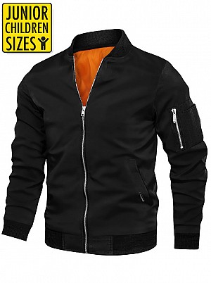 Junior / Kinder Kevlar Bomberjacke Ce Aa 17092:2020 Schwarz Mc Jacke - Mcv