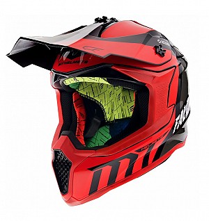 Falcon Warrior C5 Gloss Pearl Red Cross Casque