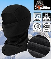 Fleece-fodrad Black Balaclava Stormhuva