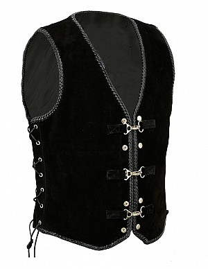 Gilet Noir En Nubuck Premium SkinnvÄst