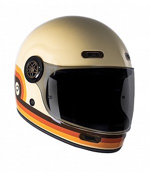 Schwarz Orbit Retrograde Glanz Creme Ece 22-06 Motorradhelm