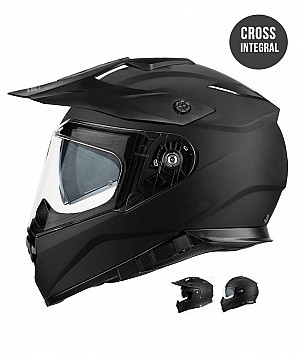 V331 Dual Sport Cross / Motorcycle 3in1 Black Matt Motorcycle / Crosshjälm