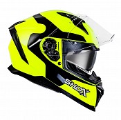 Shox Eclipse Vega Ece R22.06 Jaune Brillant Haute Visibilité Integral Casque De Moto