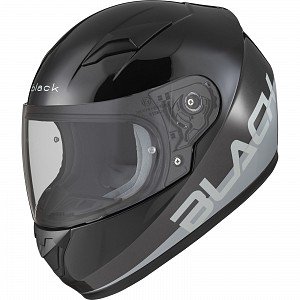 Schwarz Fasttrack Schwarz/grau Control Kids Junior Motorradhelm