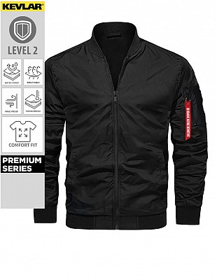 Premium Inferno Schwarze Bomberjacke Ce 17092:2020 Wasserdichte Mc Jacke