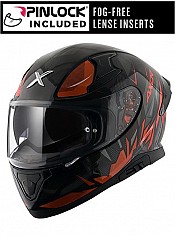 Axor Apex Hunter Black Orange Sunvisor Pinlock Inclus Casque Mc - Mcv