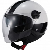 Shox Interceptor Sv Ranger Open Face Gloss Black White Jet Mc-helm