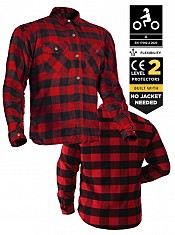 Chemise Mc Kevlar Rouge Noir Ce 17092:2020 Chemise Mc Flanelle - Mcv