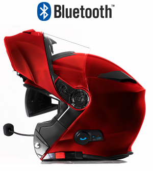 Blinken Bluetooth Dunkel Rs983 Stereo Motorradhelm