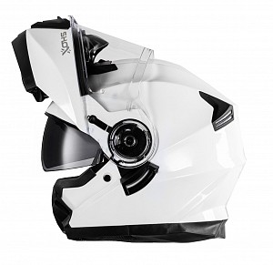 Shox Destination Solid Flip Front Ece R22.06 Blanc Brillant Mc HjÄlm