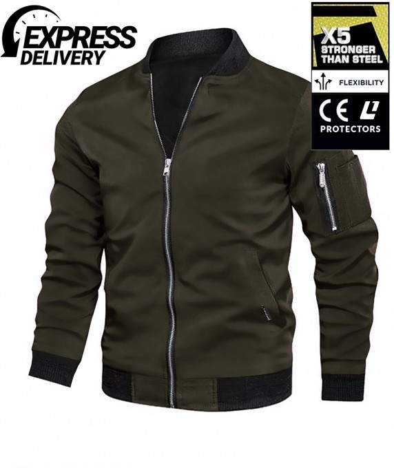 Kevlar Bomberjacke Ce Aa 17092:2020 Army GrÜn Mc Jacke - Mcv