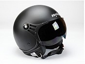 Bno Pilot Open Face Matt Black Jet Mc HjÄlm  Op01-m