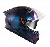 Casque Mc IntÉgral Noir Atom Ece R22.06 Bleu Caméléon Brillant