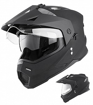 V331 Dual Sport Cross / Motorcycle 3in1 Black Matt Motorcycle / Crosshjälm