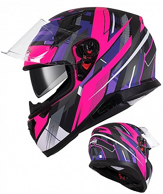 Casque De Moto Eagle Race 917 Sv Rose Violet Sv