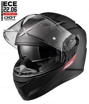 Echo Sv Axor 22-06 -soleil Noir Mat Casque De Moto Mcv