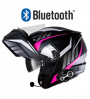 Pink Bluetooth Matt Xszm 908 S8x Bluetooth 5.0 Mc Helm