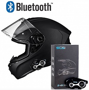 Casque Mc IntÉgral Bluetooth Hayder Aero D-pro Noir Mat