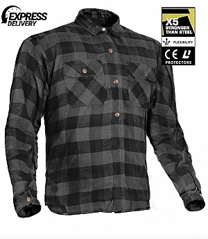 Kevlarskjorta Grey Black Ce 17092:2020 Flanell Mc Skjorta - Mcv