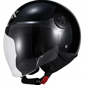 Shox Interceptor Open Face Gloss Black Jet Mc-helm