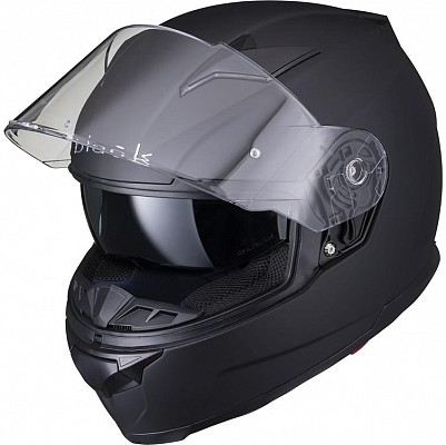 Black Apex Full Face Motorradhelm Matt Black Sonnenvisier 53053503 Motorradhelm