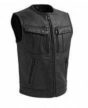 Gilet En Cuir Premium Armor Fullbody Dual Zip