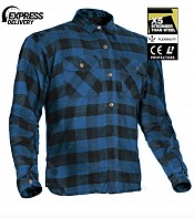 Kevlarskjorta Blue Dark Blue Ce 17092:2020 Flanell Mc Skjorta - Mcv