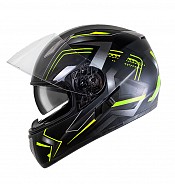 H520 Arrow Yellow Aero Black Matt Sunvisor Motorradhelm