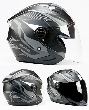 Bno Jet 1 Ece22-06 Grau Matt Solvisir Jet Motorradhelm