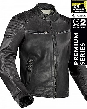 Bandit 92x Noir Getnappa Ce Premium Veste En Cuir Pour Moto