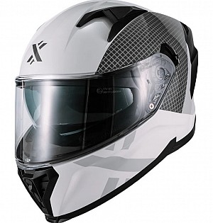 Shox Rapid Speedway Gloss White Sv Integral Motorradhelm