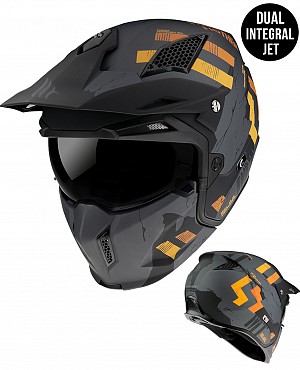 Casque Moto / Cross Mt Streetfighter Skull 2020 A12 Gris Mat