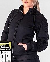 Lady Classic Ce 17092:2020 Hoodie Noir Moto Hoodie