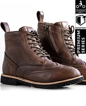 Noir Officer Wp Brogue Brun ImpermÉable Mc Bottes Bottes