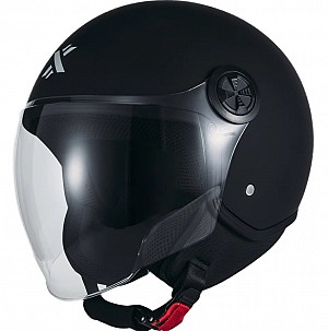 Shox Interceptor Open Face Matt Black Jet Mc-helm