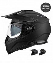 V331 Dual Sport Cross / Motorcycle 3in1 Black Matt Motorcycle / Crosshjälm