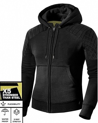 Lady Black Ce 17092:2020 Premium Classic Hoodie Wasserdichter Motorrad-hoodie