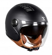 Shox Jetstream Solid Open Face Ece R22.06 Mattschwarzer Jet Mc-helm